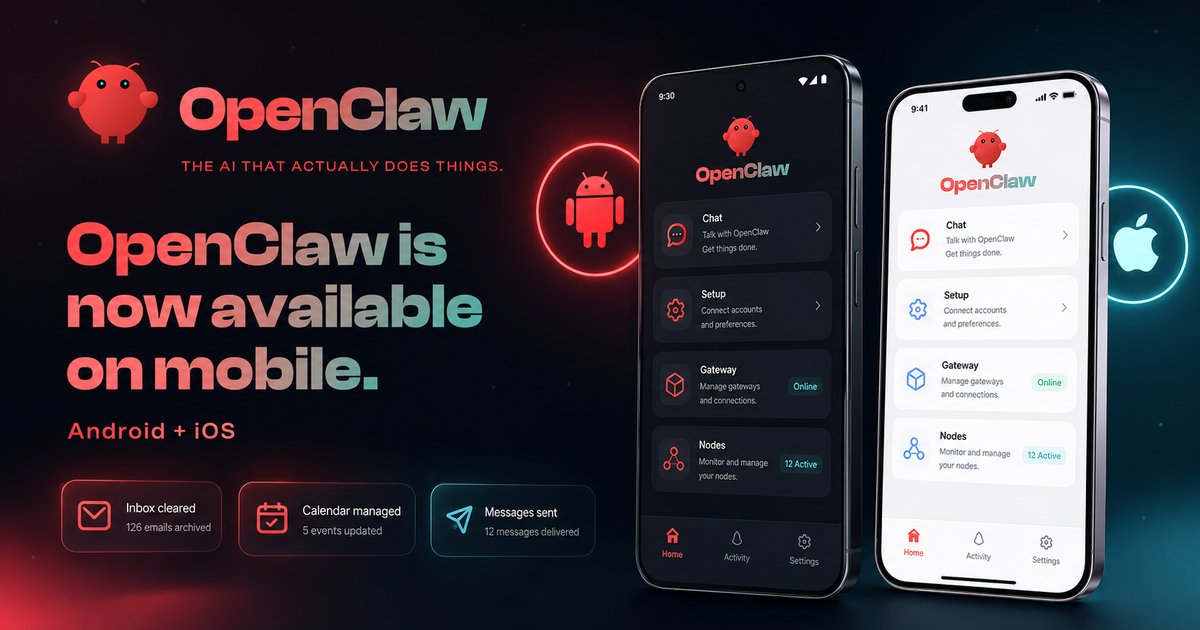 Openclaw available on Mobile