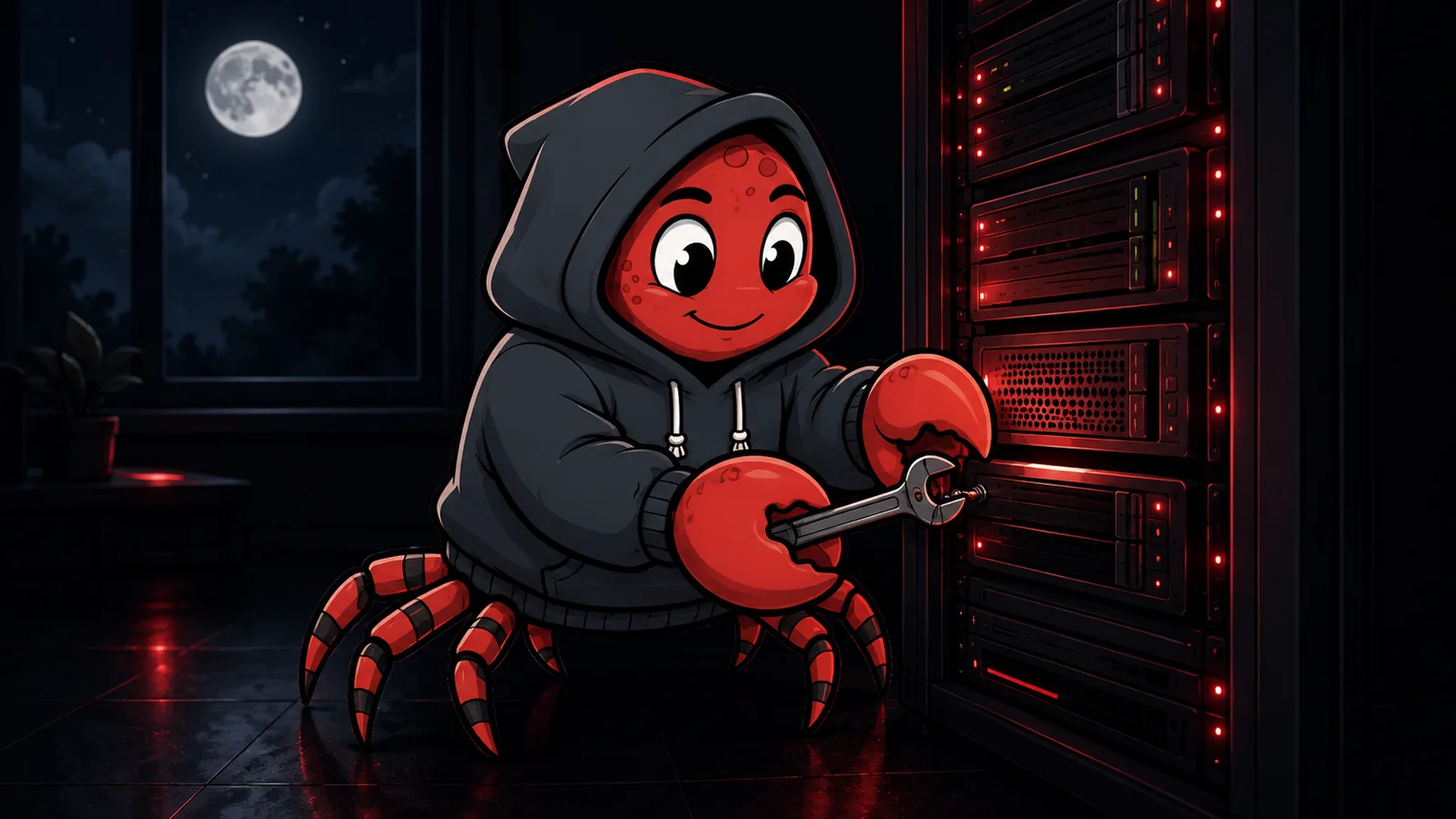 managed server caretaker at night