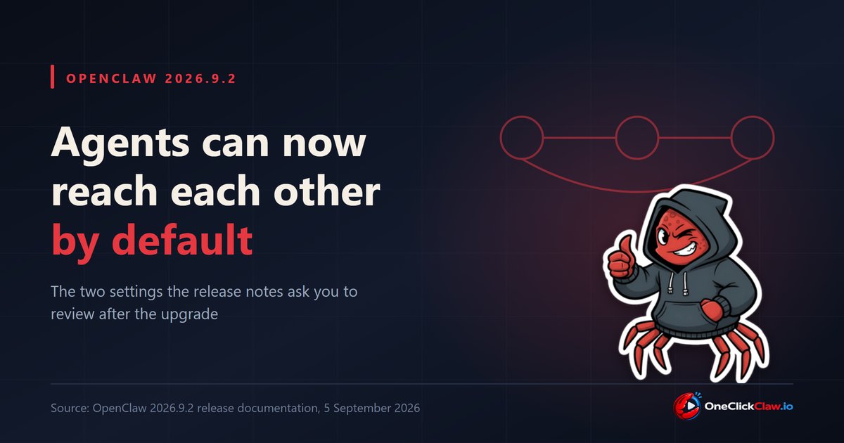 OpenClaw 2026.9.2 makes cross-agent session access the default