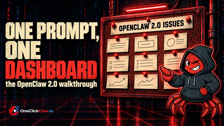 Build an OpenClaw dashboard from one prompt: the official 2.0 demo, step by step